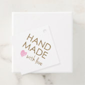Hübsch Handgefertigt mit Liebe Geschenkanhänger (Beispiel)