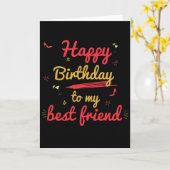 Hübsch Happy Birthday Best Friend Card Karte (Gelbe Blume)