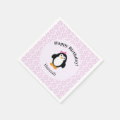 Hübsch Happy Birthday Penguin Serviette (Ecke)
