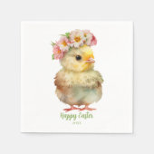 Hübsch Happy Oaster Watercolor Chick Serviette (Vorderseite)