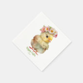 Hübsch Happy Oaster Watercolor Chick Serviette (Ecke)
