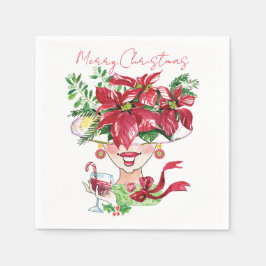 Hübsch Hat Watercolor Weihnachtsbuch Napkin Serviette