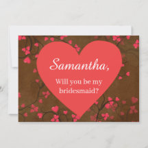 Hübsch Hearts Bridesmaid-Vorschlag
