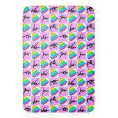 HÜBSCH HEARTS GYMNASTICS BATHMAT BADEMATTE (Vorderseite Vertikal)