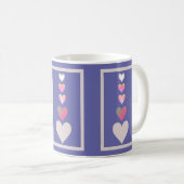 Hübsch Hearts Periwinkle Niedlich Einfache Moderne Kaffeetasse (VorderseiteRechts)