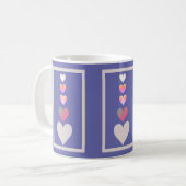 Hübsch Hearts Periwinkle Niedlich Einfache Moderne Kaffeetasse (Vorderseite Links)