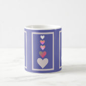 Hübsch Hearts Periwinkle Niedlich Einfache Moderne Kaffeetasse (Mittel)