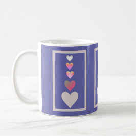 Hübsch Hearts Periwinkle Niedlich Einfache Moderne Kaffeetasse
