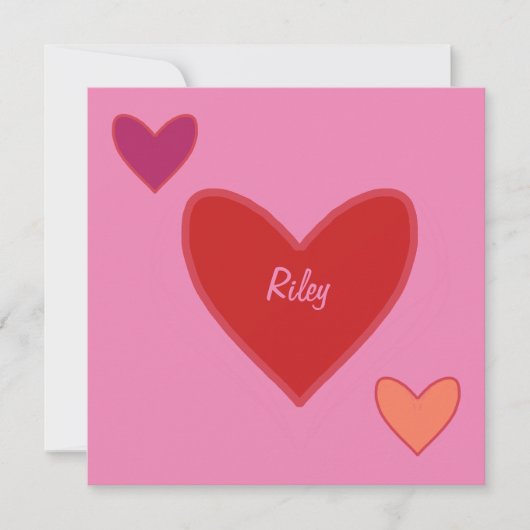 Hübsch Hearts Valentine's Day Card Feiertagskarte (Vorderseite)