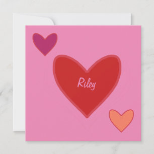 Hübsch Hearts Valentine's Day Card Feiertagskarte