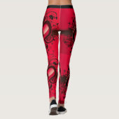 Hübsch Hearts Valentinstag Leggings Frauen (Rückseite)