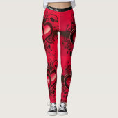 Hübsch Hearts Valentinstag Leggings Frauen (Vorderseite)
