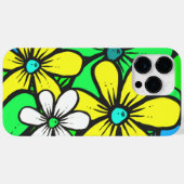 Hübsch-hell Sommer-Blume Blau Gelb und Grün Case-Mate iPhone Hülle (Rückseite (Horizontal))