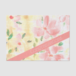 Hübsch Herzlichen Glückwunsch Coral Seidenpapier