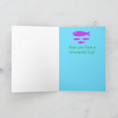 Hübsch Hispanic Mermaid Happy Birthday Card Karte (Innenseite)