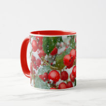 Hübsch Holly Berry Snow Holiday Tassen Cup
