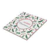 Hübsch Holly Pattern Frohe Weihnachten Fliese (Seite)