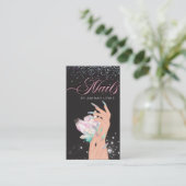 Hübsch Holographic Crystal Glitzer Nails Visitenkarte (Stehend Vorderseite)