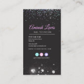 Hübsch Holographic Crystal Glitzer Nails Visitenkarte (Rückseite)