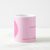 HÜBSCH HOT PINK COMPANY LOGO TEMPLATE CUSTOM KAFFEETASSE (Mittel)