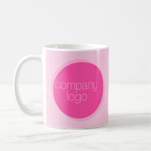 HÜBSCH HOT PINK COMPANY LOGO TEMPLATE CUSTOM KAFFEETASSE