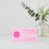 HÜBSCH HOT PINK COMPANY LOGO TEMPLATE CUSTOM VISITENKARTE (Stehend Vorderseite)