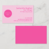 HÜBSCH HOT PINK COMPANY LOGO TEMPLATE CUSTOM VISITENKARTE (Vorne/Hinten)