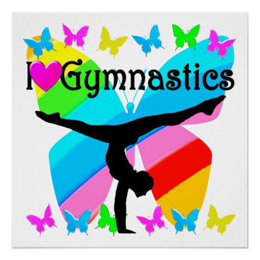HÜBSCH I LIEBE GYMNASTICS-DESIGN POSTER (Vorderseite)