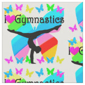 HÜBSCH I LIEBE GYMNASTICS-DESIGN STOFF (Nahaufnahme)