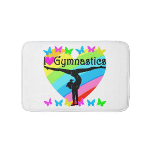 HÜBSCH I LIEBE GYMNASTICS RAINBOW DESIGN BADEMATTE