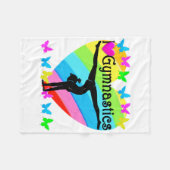 HÜBSCH I LIEBE GYMNASTICS RAINBOW DESIGN FLEECEDECKE (Vorderseite (Horizontal))