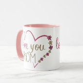 HÜBSCH I LIEBE MAMA TASSE (Vorderseite Links)