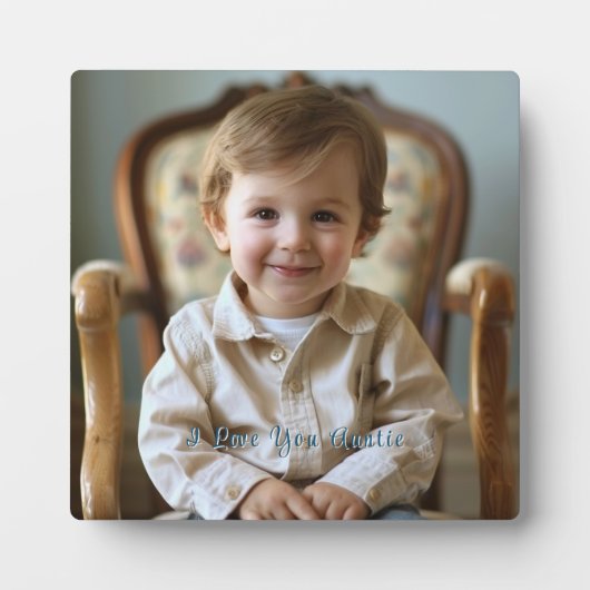 Hübsch I Liebe Sie Tante Opa Mama Großmutter Fotoplatte (Vorderseite)