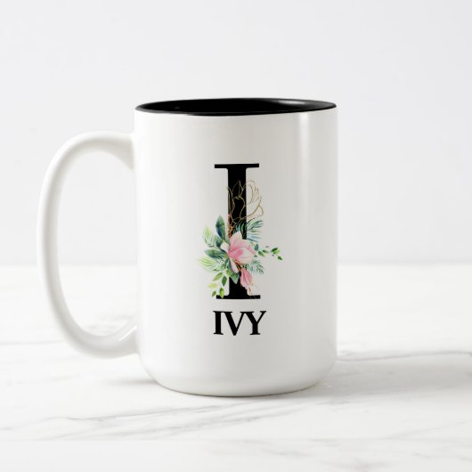 HÜBSCH I MIT MONOGRAMM ZWEIFARBIGE TASSE (Links)
