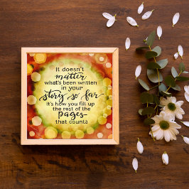 Hübsch Ihre Story Gelb und Orange Inspiration Fotodruck