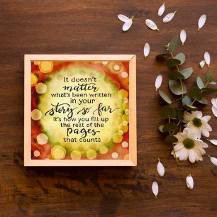 Hübsch Ihre Story Gelb und Orange Inspiration Fotodruck