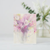 Hübsch im Frühjahr | Soft Pink Bouquet Postkarte (Stehend Vorderseite)