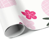Hübsch im Rosa-Aloha Verpackungs-Papier Geschenkpapier (Rolleneckpunkt)