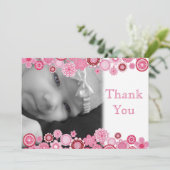 Hübsch im rosa Baby-Mädchen-Foto danke zu (Stehend Vorderseite)