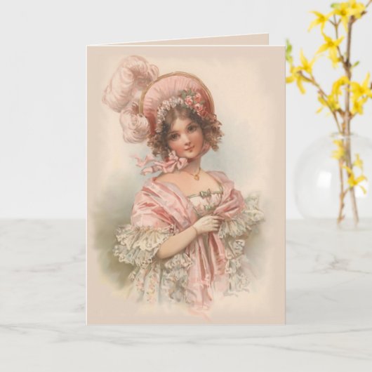 Hübsch im Rosa Karte (Gelbe Blume)