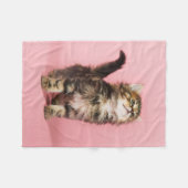 Hübsch im rosa Kätzchen Fleecedecke (Vorderseite (Horizontal))