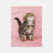 Hübsch im rosa Kätzchen Fleecedecke (Vorderseite)