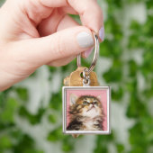 Hübsch im rosa Kätzchen Schlüsselanhänger (Hand)