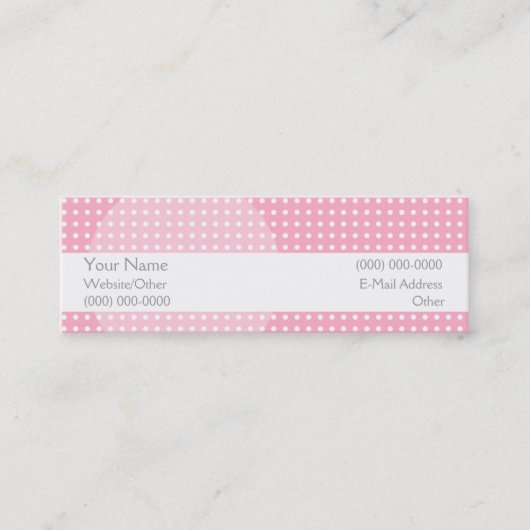 Hübsch im Rosa Mini Visitenkarte (Vorderseite)
