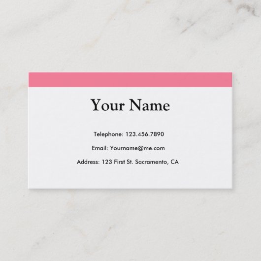 Hübsch im Rosa Visitenkarte (Vorderseite)