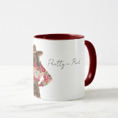 Hübsch im roten Blumenpullover Tasse (VorderseiteRechts)