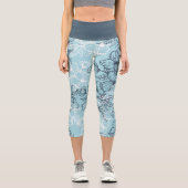 Hübsch in Blau Capri Leggings (Vorderseite)