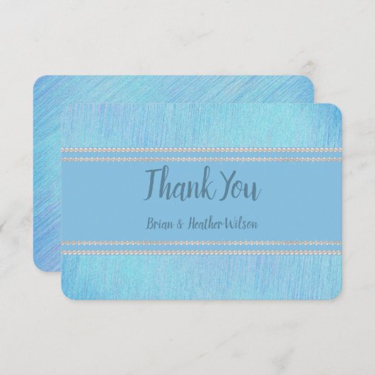 Hübsch in Blau Dankeskarte (Vorne/Hinten)