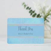 Hübsch in Blau Dankeskarte (Stehend Vorderseite)