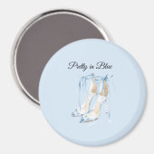Hübsch in blauen High Heels Magnet (Vorderseite/Rückseite)